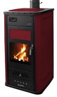 Kaminofen wasserführend KLOVER Belvedere 30 Bordeaux Stahl 30,3 Kw